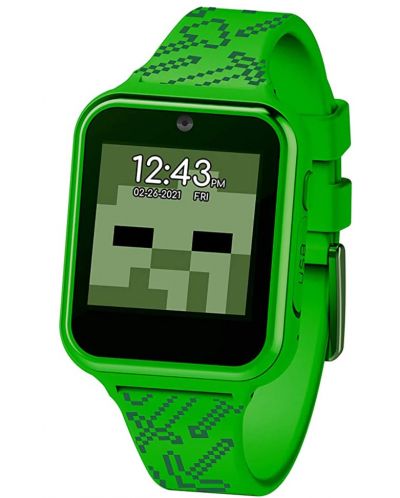 Смарт часовник Kids Euroswan - Minecraft, зелен - 4