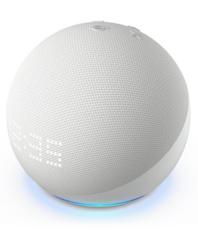 Смарт колона Amazon - Echo Dot 5, с часовник, бяла - 3