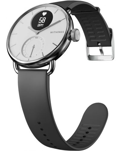 Смарт часовник Withings - Scanwatch, 42mm, сребрист/черен - 3