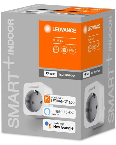 Смарт контакт Ledvance - Smart + WiFi Plug EU, 2300W, бял - 1