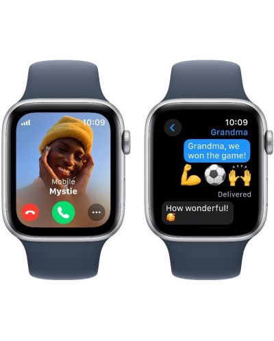 Смарт часовник Apple - Watch SE2 v2 Cellular, 44mm, M/L, Storm Blue Sport - 4