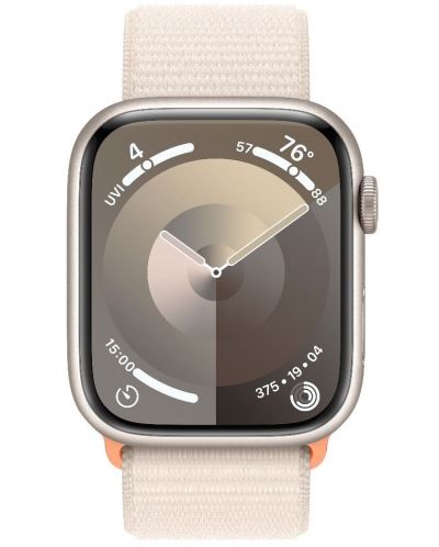 Смарт часовник Apple - Watch S9, 45mm, 1.9'', Starlight Sport Loop - 1