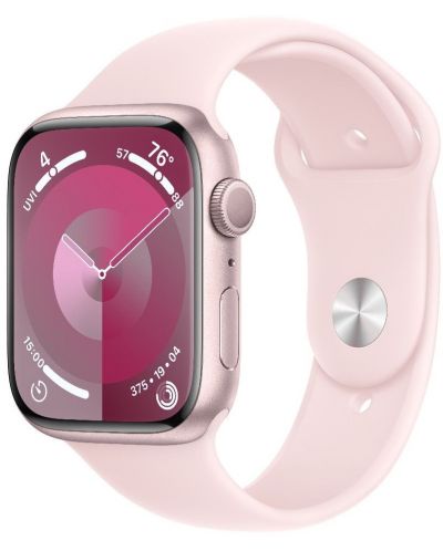 Смарт часовник Apple - Watch S9, 45mm, 1.9'', S/M, Light Pink Sport Band - 2
