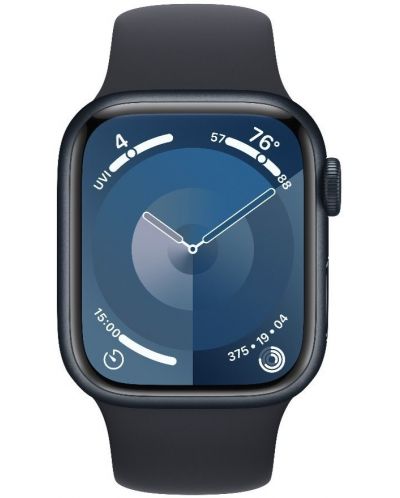 Смарт часовник Apple - Watch S9, 41mm, 1.69'', S/M, Midnight Sport - 1