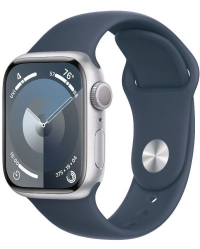Смарт часовник Apple - Watch S9, 41mm, 1.69'', S/M, Storm Blue Sport - 2