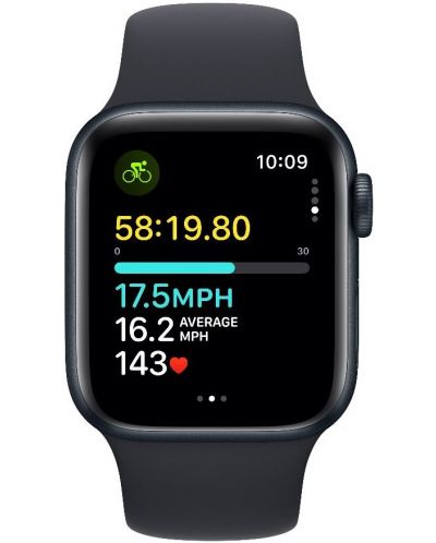 Смарт часовник Apple - Watch SE2 v2, 40mm, M/L, Midnight Sport - 3