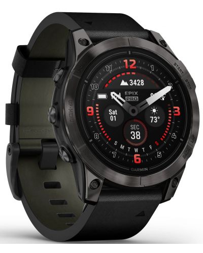 Смарт часовник Garmin - epix Pro Gen 2 Sapphire, 47mm, 1.3'', Leather, черен - 6