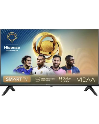 Смарт телевизор Hisense - 40A4N, 40'', Direct LED, 2K FHD, черен