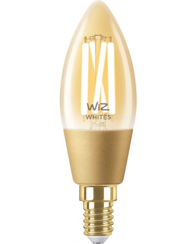 Смарт крушка WiZ - LED, 4.9W, E35 E14, бежова - 1