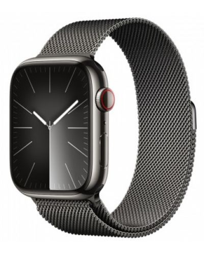 Смарт часовник Apple - Watch S9, Cellular, 45mm, Graphite Milanese Loop - 1
