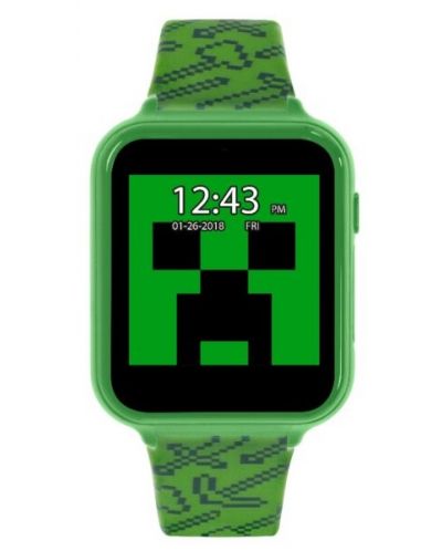 Смарт часовник Kids Euroswan - Minecraft, зелен - 1