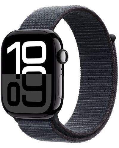 Смарт часовник Аpple - Watch S10 Cell, 42 mm, Jet Black Alu Case with Ink Sport Loop - 2