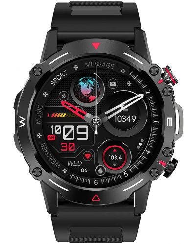 Смарт часовник Lemfo - HK87, 49mm, 1.43, черен - 1