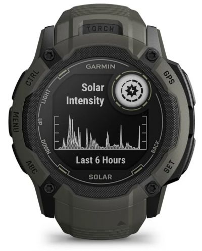 Смарт часовник Garmin - Instinct 2X Solar, 50mm, 1.1'', зелен - 1