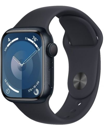 Смарт часовник Apple - Watch S9, 41mm, 1.69'', M/L, Midnight Sport - 2