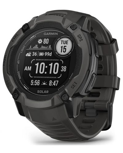 Смарт часовник Garmin - Instinct 2X Solar, 50mm, 1.1'', черен - 5