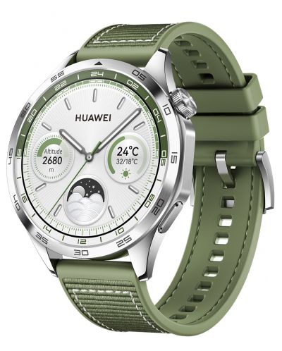 Смарт часовник Huawei - GT4 Phoinix, 46mm, Green - 1