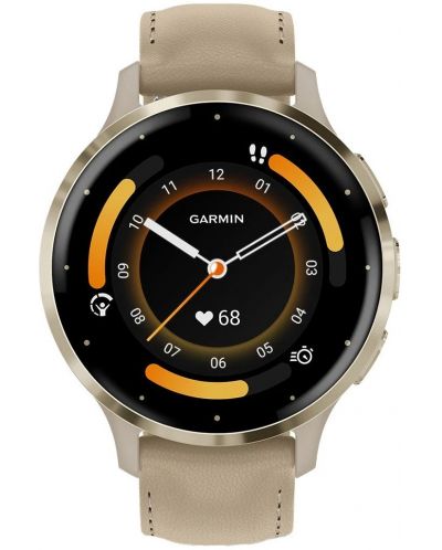 Смарт часовник Garmin - Venu 3S, 41 mm, 1.2'', French Grey/Leather - 2