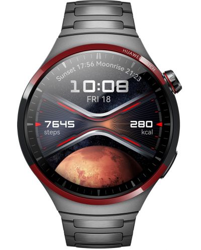 Смарт часовник Huawei - Watch 4 Pro, 49 mm, 1.5'', Space Gray Titanium + FreeBuds 5i - 2