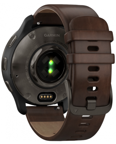 Смарт часовник Garmin - Venu 2 Plus, 43mm, Leather Brown - 4
