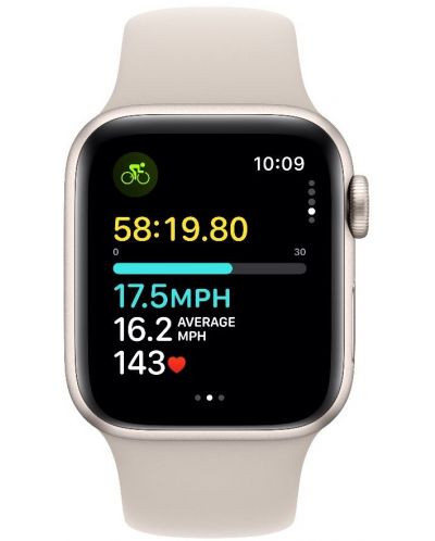Смарт часовник Apple - Watch SE2 v2 Cellular, 40mm, M/L, Starlight Sport - 3