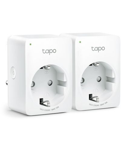 Смарт контакти TP-Link - Tapo P100, 2 броя, бели - 1