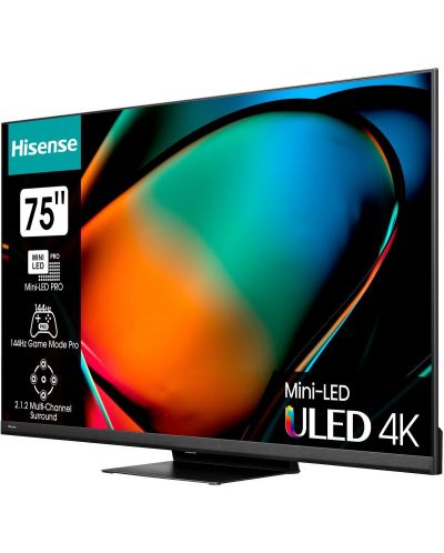 Смарт телевизор Hisense - U8KQ, 75'', UHD, ULED, черен - 3