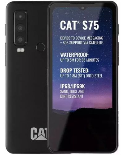 Смартфон CAT - S75, 6.6'', 6GB/128GB, черен - 1