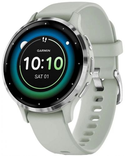 Смарт часовник Garmin - Venu 3S, 41 mm, 1.2'', Sage Grey/Silicone - 1