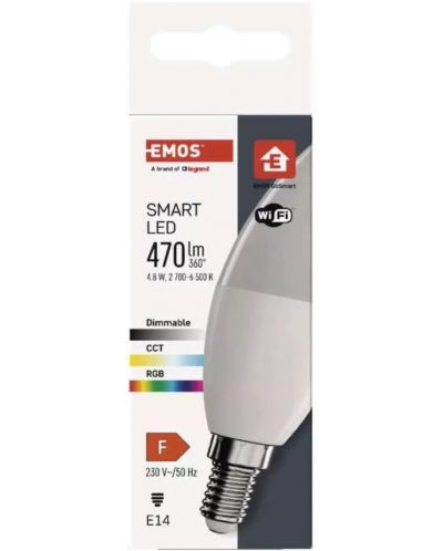 Смарт крушка Emos - GoSmart ZQW322R, E14, RGB, бяла - 2