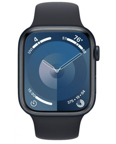 Смарт часовник Apple - Watch S9, 45mm, 1.9'', S/M, Midnight Sport - 1