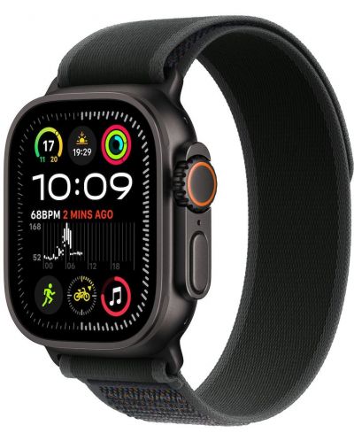 Смарт часовник Аpple - Watch Ultra2 v2 Cell, 49 mm, M/L, Black Titanium Case with Black Trail Loop - 2