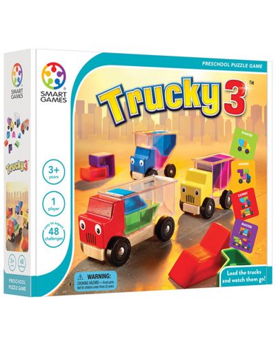 Детска логическа игра Smart Games Preschool Wood - Камиончета 3