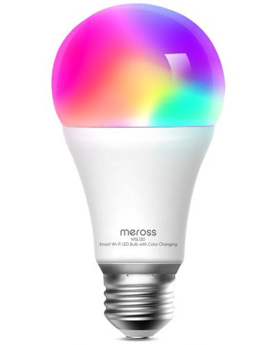 Смарт крушка Meross - MSL120, 9W LED, E27, A19, RGB, dimmer - 1