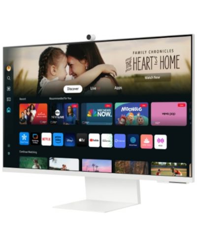 Смарт монитор Samsung - 32DM801, 32'', 4K, 60Hz, 4ms, VA, USB hub, бял - 2