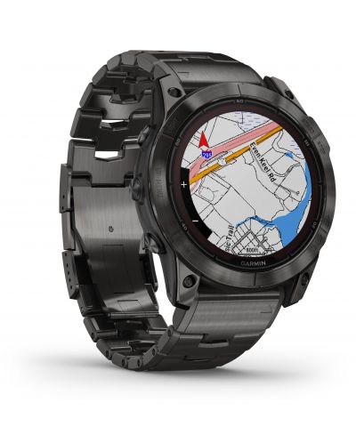 Смарт часовник Garmin - fēnix 7X Pro Sapphire Solar, 51mm, 1.4'', Titanium, черен - 7