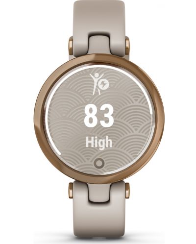 Смарт часовник Garmin - Lily Sport, 34mm, 0.84'', златист/бежов - 4