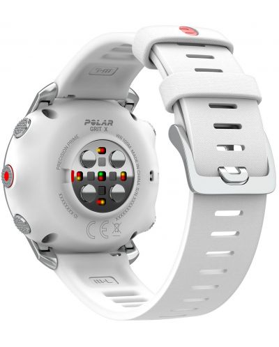 Смарт часовник Polar - Grit X, 1.2", сребрист с бяла каишка - 3