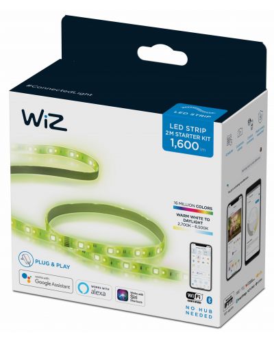 LED лента WiZ - с адаптeр, 20W, 2 m, RGB - 1