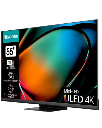 Смарт телевизор Hisense - 55U8KQ, 55'', ULED, 4К, черен - 3