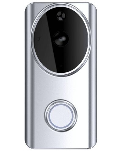 Смарт видеозвънец Woox - Doorbell R4957, с двупосочно аудио, сребрист/бял - 1