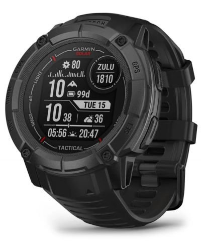 Смарт часовник Garmin - Instinct 2X Solar Tactical, 50mm, 1.1'', черен - 4