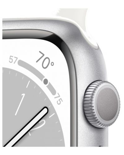 Смарт часовник Apple - Watch S8, Cellular, 45mm, Silver/White - 3