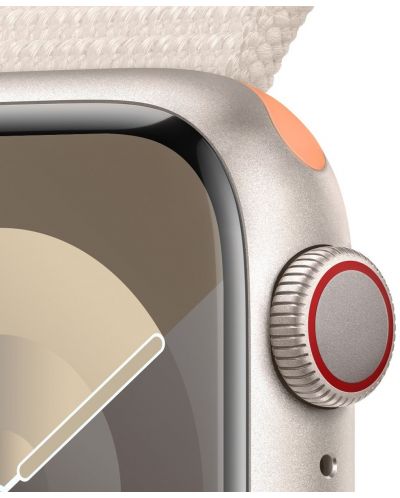 Смарт часовник Apple - Watch S9, Cellular, 41mm, Starlight Sport Loop - 3