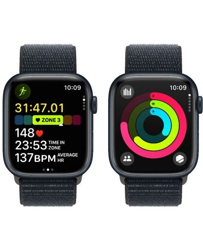 Смарт часовник Apple - Watch S9, 45mm, 1.9'', Midnight Sport Loop - 5