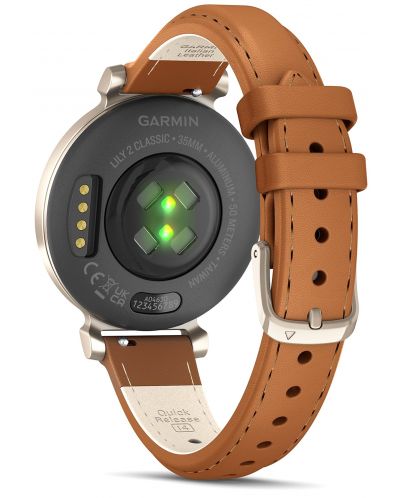 Смарт часовник Garmin - Lily 2 Classic, 25.4 mm, 0.84'', Cream Gold - 6