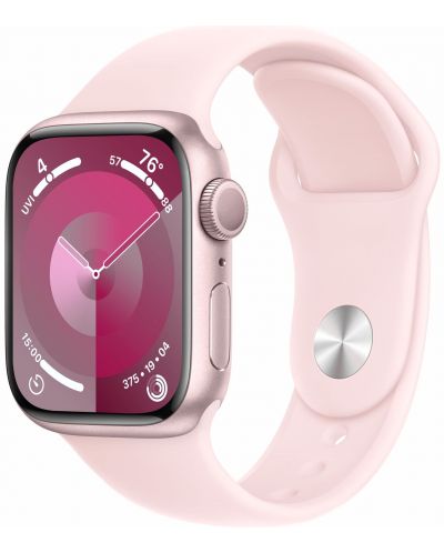 Смарт часовник Apple - Watch S9, 41mm, 1.69'', M/L, Light Pink Sport - 2