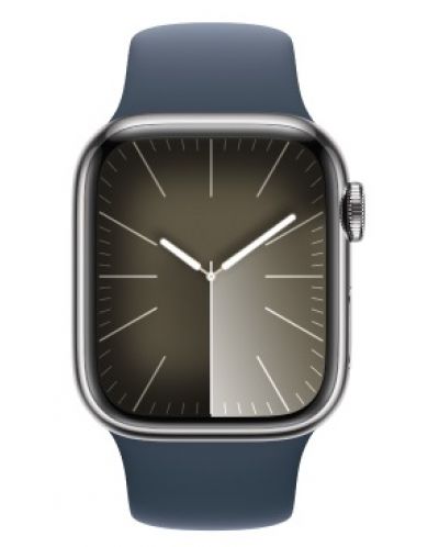 Смарт часовник Apple - Watch S9, Cellular, 45mm, Stainless Steel, S/M, Blue - 2