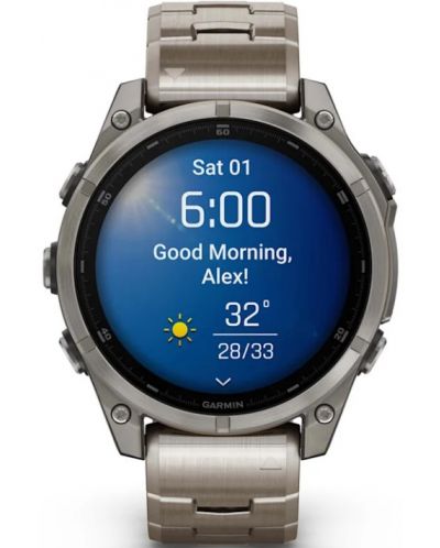 Смарт часовник Garmin - fēnix 8 Sapphire, 47 mm, 1.4'', Titanium, Graphite - 2