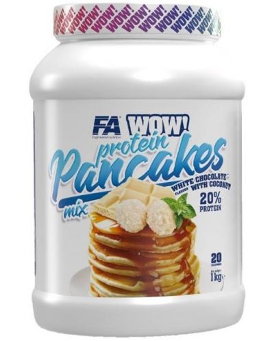 WOW! Protein Pancakes, бял шоколад с кокос, 1 kg, FA Nutrition - 1